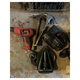SKIL SITE LIGHT DRILL, CLAW HAMMER W/ TAPE