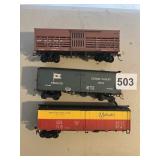 THREE MODEL TRAIN FREIGHT CARS, MARHOEFER