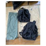 ASSORTED BACKPACKS, DUFFEL BAG