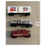 PEPSI/DIET PEPSI BOXCAR, TEXACO TANK CAR,