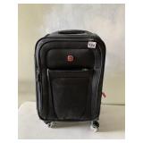 SWISSGEAR BLACK ROLLING LUGGAGE, SOFT-SIDED,