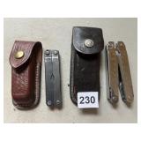 LEATHERMAN MULTI-TOOL W/ LEATHER SHEATH, SCHRADE