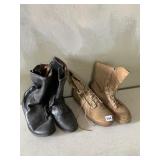 BMW BLACK LEATHER RIDING BOOTS, MADE IN ITALY,