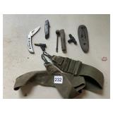 MARLIN RUBBER BUTT PLATE, CANVAS RIFLE SLING,