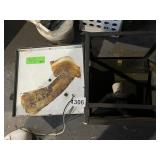 OUTDOOR WALL LANTERN, METAL FRAME, FROSTED