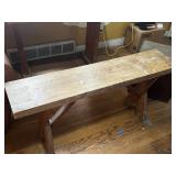 WOODEN BENCH, WOODEN TABLE, X-LEG DESIGN, PINE