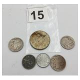 1968D 40% KENNEDY HALF WITH 3 WORN BUFFALO AND 2