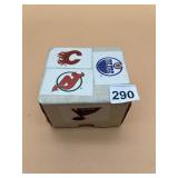 NHL TEAM LOGO MEMORABILIA BOX, FLEER 1990 NBA