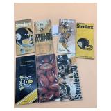 PITTSBURGH STEELERS MEDIA GUIDES, ASSORTED VTG