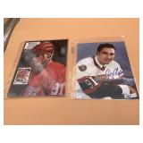 AUTOGRAPHED HOCKEY PHOTOGRAPHS (2), FEATURING