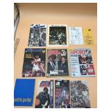 ASSORTED COLLEGE BASKETBALL MAGAZINES, YEARBOOKS,