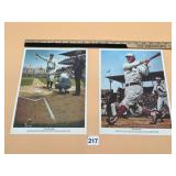 ROBERT THOM BASEBALL ART PRINTS (2), 'THE MIGHTY