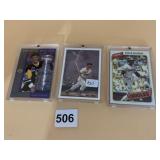 SPORTS TRADING CARDS IN HARD PLASTIC CASES (3),
