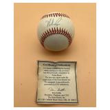NOLAN RYAN AUTOGRAPHED BASEBALL W/ COA, ACRYLIC
