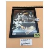 YOGI BERRA AUTOGRAPHED N.Y. YANKEES FRAMED PRINT,