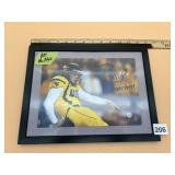 PAT MCAFEE AUTOGRAPHED PHOTO, FRAMED, 'EAT SHIT