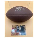 WILSON NFL FOOTBALL, AUTOGRAPHED, DISPLAY CASE,