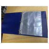 BLUE 3-RING COLLECTOR BINDER W/ CLEAR POCKET