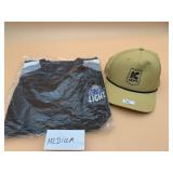 LABATT BLUE LIGHT T-SHIRT (SIZE MEDIUM) AND CAP,
