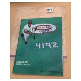 PETE ROSE AUTOGRAPHED 1985 REDS SCOREBOOK
