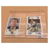 AUTOGRAPHED HOCKEY CARDS (2), FEATURING JIM PAEK