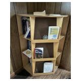 3-SIDED BOOK STAND W/ BOOKS