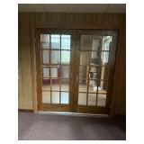 15 PANEL WOOD AND GLASS FRENCH DOORS 36.6" DOOR -