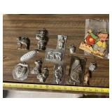 VINTAGE METAL CHOCOLATE MOLDS, VALENTINE