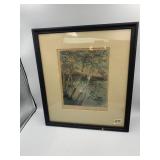 WALLACE NUTTING PRINT, "BY A BERKSHIRE POOL",