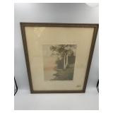 WALLACE NUTTING "TWIN SENTINELS" FRAMED PRINT,
