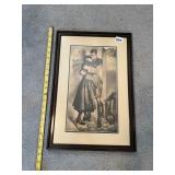 VINTAGE PRINT, "FAREWELL" BY ALFRED S. CAMPBELL,