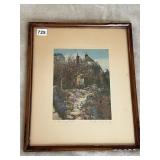 WALLACE NUTTING signed print, "A FLOWERY PATH",