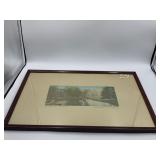WALLACE NUTTING PRINT, "A RARE BROOK", FRAMED.