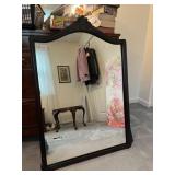 WOOD FRAMED MIRROR 21"