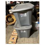 STERILITE 18 GAL STORAGE TOTES (2), TITANIUM
