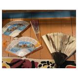 DECORATIVE FOLDING FANS, SAN JUAN THEMED, ASIAN
