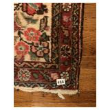 PERSIAN STYLE WOOL AREA RUG, FLORAL PATTERN, RED