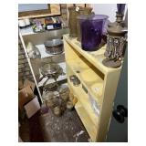 VTG WHITE STORAGE CABINET W/ TWO DRAWERS AND TWO