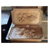 TERRACOTTA FRUIT RELIEF WALL PLAQUES, FRUIT