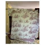 TOILE DE JOUY QUILT, BURGUNDY PRINT ON CREAM