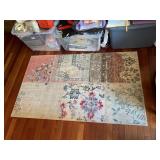 PATCHWORK STYLE AREA RUG, MULTICOLOR FLORAL