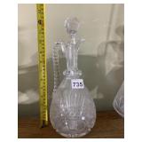 VTG CUT CRYSTAL DECANTER, DIAMOND AND FAN