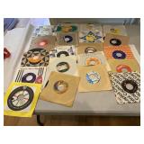 ASSORTED VTG 45 RPM VINYL RECORDS, VARIOUS