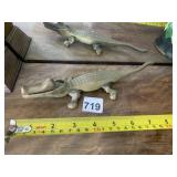 BRASS ALLIGATOR NUTCRACKER, HINGED JAW MECHANISM.