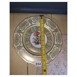 BAVARIA PORCELAIN DECORATIVE PLATE, FLORAL