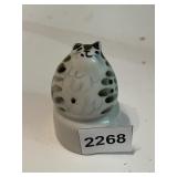 PORCELAIN CAT FIGURINE, HAND-PAINTED STRIPED