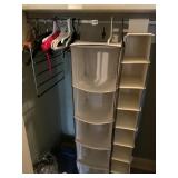 CLOSET ORGANIZERS, HANGING SHELF UNITS, FABRIC