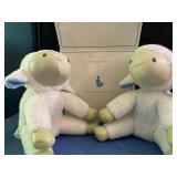 POTTERY BARN KIDS LAMB BOOKENDS, PLUSH