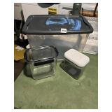 STERILITE ULTRA LATCH STORAGE BIN, CLEAR PLASTIC
