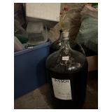 PETER BREHM 5 GALLON GLASS CARBOY W/ AIRLOCK,